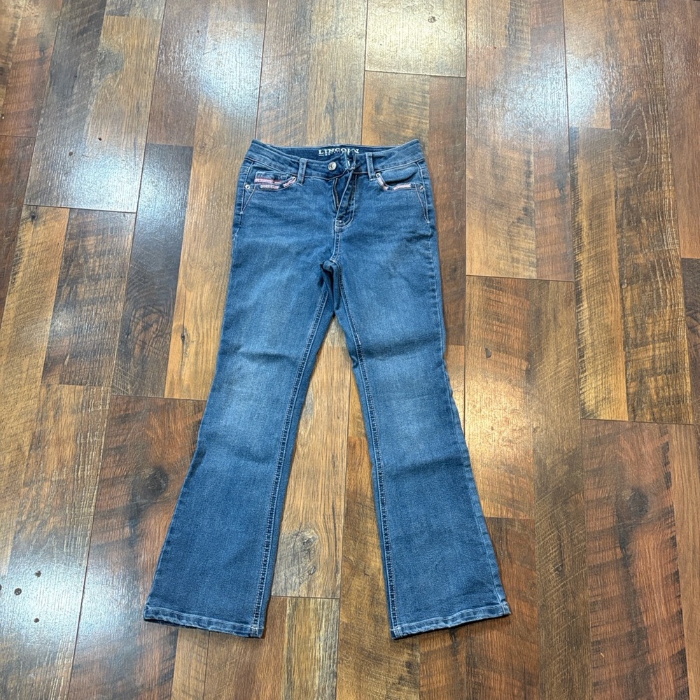 Girls Blue Denim Jeans size 10 boot cut 
Lincoln Outfitters